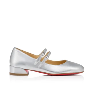 Jane Fille – Ballerine – Pelle nappa laminata – Argento – Bambini