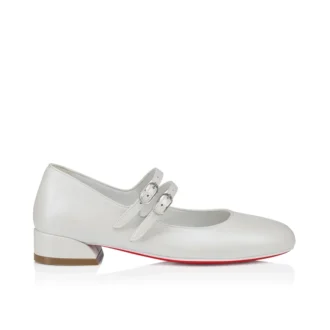 Jane Fille – Ballerine – Pelle nappa perlata – Bianco – Bambini