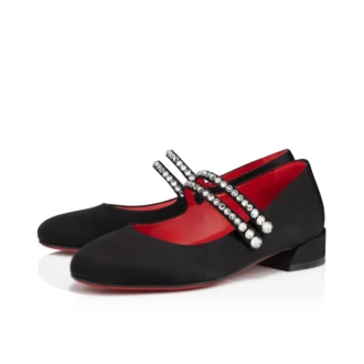 Jane Fille – Ballerine – Raso crepe – Nero – Bambini