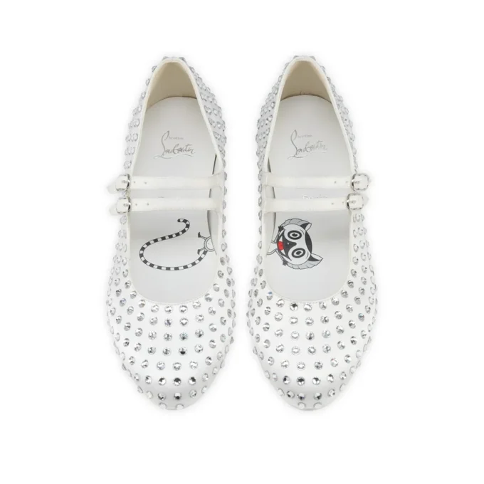 Jane Fille Strass Boum – Ballerine – Raso crepe e strass – Avorio – Bambini Jane Fille Strass Boum – Ballerine – Raso crepe e strass – Avorio – Bambini