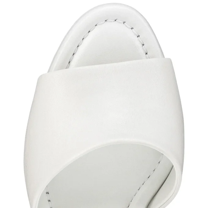 Jane Mule – Mules 85 mm – Pelle di agnello nappa – Bianco – Donna Jane Mule – Mules 85 mm – Pelle di agnello nappa – Bianco – Donna