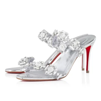 Just Jewel – Sandali da 85 mm – TPU e pelle di vitello laminata – Cristalli – Donna Just Jewel – Sandali da 85 mm – TPU e pelle di vitello laminata – Cristalli – Donna