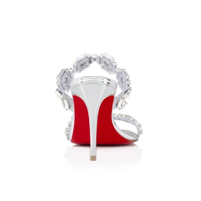 Just Jewel – Sandali da 85 mm – TPU e pelle di vitello laminata – Cristalli – Donna