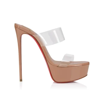 Just Nothing Alta – Mules da 150 mm – TPU e pelle di vitello verniciata – Blush – Donna Just Nothing Alta – Mules da 150 mm – TPU e pelle di vitello verniciata – Blush – Donna