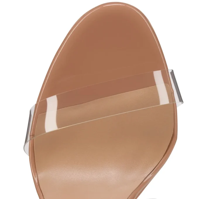 Just Nothing Alta – Mules da 150 mm – TPU e pelle di vitello verniciata – Blush – Donna
