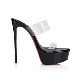 Just Nothing Alta – Mules da 150 mm – TPU e pelle di vitello verniciata – Nero – Donna Just Nothing Alta – Mules da 150 mm – TPU e pelle di vitello verniciata – Nero – Donna