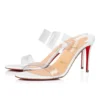 Just Nothing – Mules con tacco da 84 mm – Vitello verniciato e PVC – Bianco Just Nothing – Mules con tacco da 84 mm – Vitello verniciato e PVC – Bianco