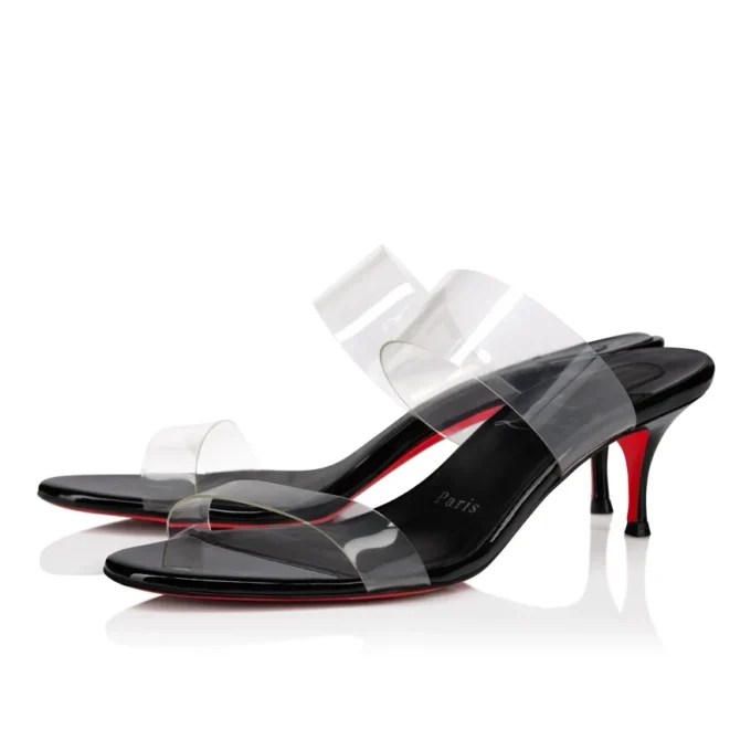 Just Nothing – Mules da 55 mm – TPU e pelle di vitello verniciata – Nero – Donna Just Nothing – Mules da 55 mm – TPU e pelle di vitello verniciata – Nero – Donna