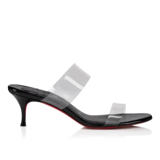 Just Nothing – Mules da 55 mm – TPU e pelle di vitello verniciata – Nero – Donna Just Nothing – Mules da 55 mm – TPU e pelle di vitello verniciata – Nero – Donna