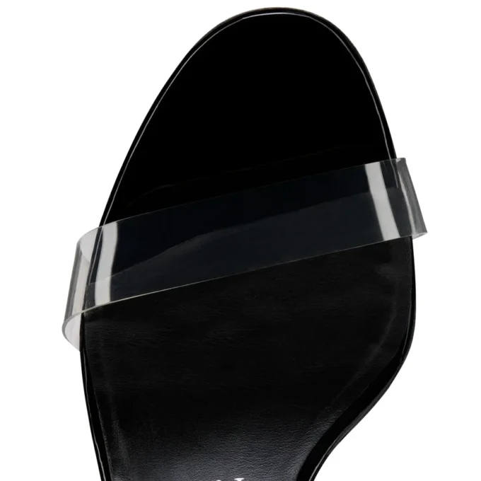 Just Nothing – Mules da 55 mm – TPU e pelle di vitello verniciata – Nero – Donna Just Nothing – Mules da 55 mm – TPU e pelle di vitello verniciata – Nero – Donna