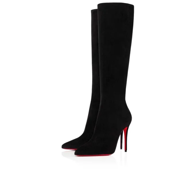 Kate Botta – Stivali da 100 mm – Pelle di vitello scamosciata – Nero