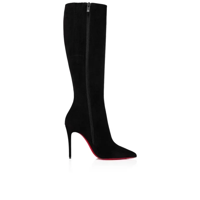 Kate Botta – Stivali da 100 mm – Pelle di vitello scamosciata – Nero