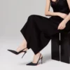 Kate Max O Sling – Décolleté con cinturino posteriore da 100 mm – Raso crêpe – Nero – Donna Kate Max O Sling – Décolleté con cinturino posteriore da 100 mm – Raso crêpe – Nero – Donna