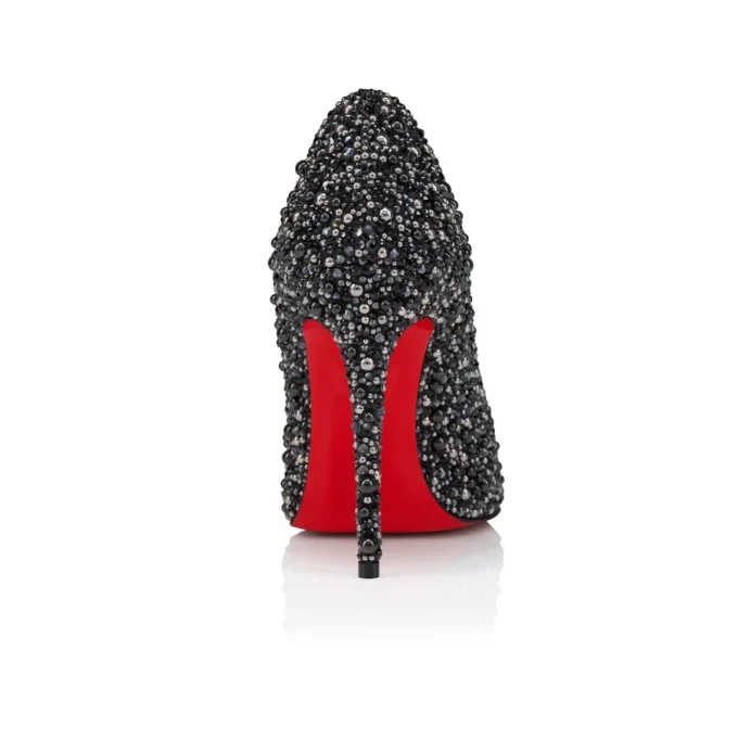 Kate Max Perla – Décolleté da 100 mm – Raso crêpe, strass e perle – Nero – Donna Kate Max Perla – Décolleté da 100 mm – Raso crêpe, strass e perle – Nero – Donna