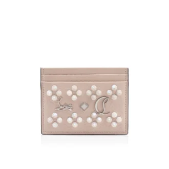 Kios – Portacarte – Pelle di vitello martellata e borchie Loubinthesky – Leche