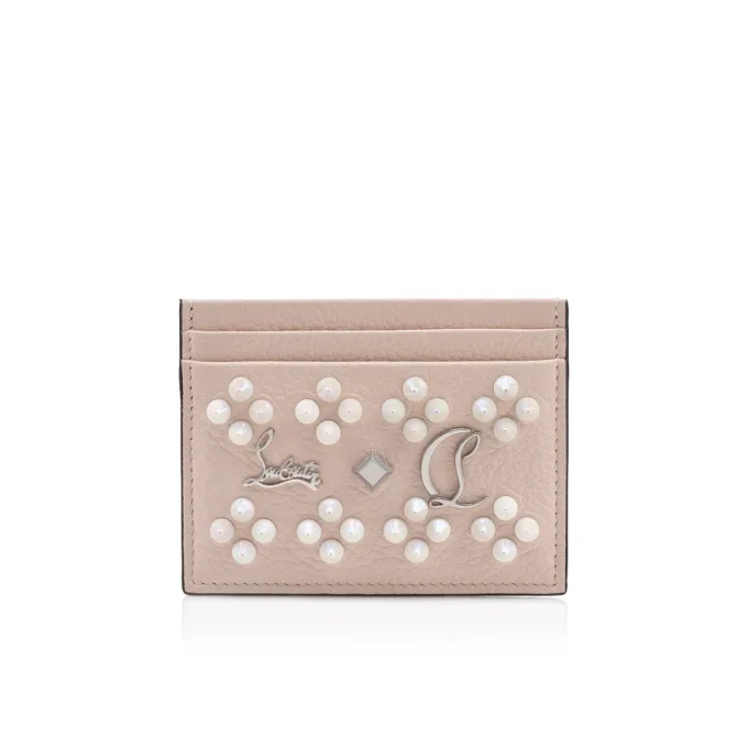 Kios – Portacarte – Pelle di vitello martellata e borchie Loubinthesky – Leche Kios – Portacarte – Pelle di vitello martellata e borchie Loubinthesky – Leche