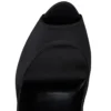 Lady Peep Suola Strass – Décolleté da 150 mm – Raso crêpe – Nero – Donna Lady Peep Suola Strass – Décolleté da 150 mm – Raso crêpe – Nero – Donna