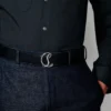 Logo CL – Cintura – Pelle di vitello – Nero Logo CL – Cintura – Pelle di vitello – Nero