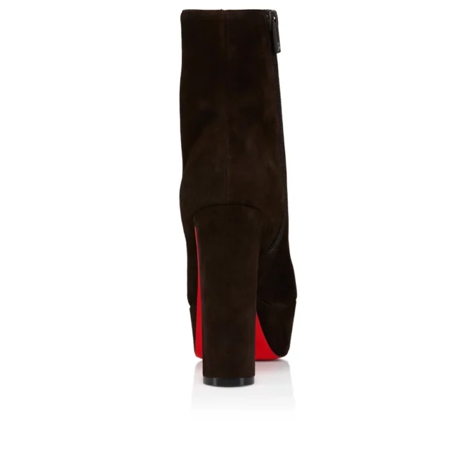 Loo Booty – Stivali con tacco basso da 130 mm – Pelle scamosciata – Cafa – Donna