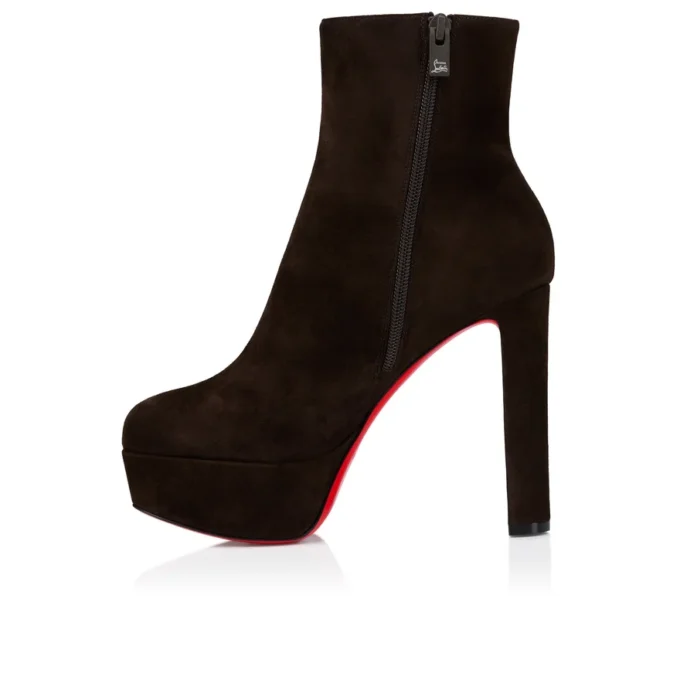 Loo Booty – Stivali con tacco basso da 130 mm – Pelle scamosciata – Cafa – Donna