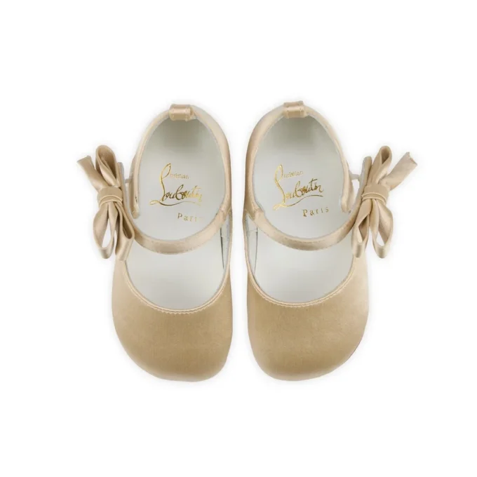 Lou Babe – Ballerine – Raso crepe – Beige pastello – Bambini Lou Babe – Ballerine – Raso crepe – Beige pastello – Bambini
