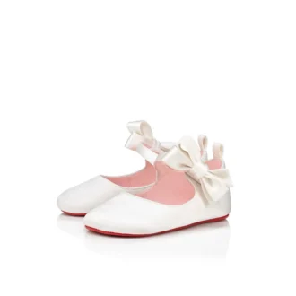 Lou Babe – Ballerine – Raso crepe – Bianco – Baby