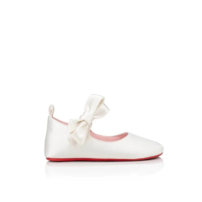 Lou Babe – Ballerine – Raso crepe – Bianco – Baby Lou Babe – Ballerine – Raso crepe – Bianco – Baby