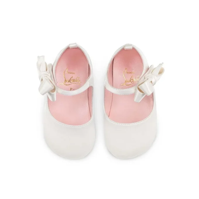 Lou Babe – Ballerine – Raso crepe – Bianco – Baby Lou Babe – Ballerine – Raso crepe – Bianco – Baby