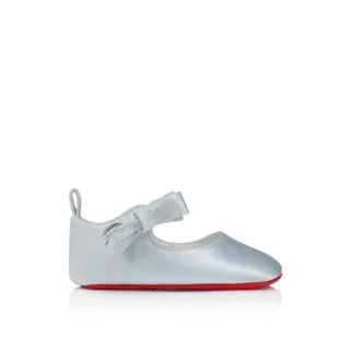 Lou Babe – Ballerine – Raso crepe – Blu pastello – Neonato Lou Babe – Ballerine – Raso crepe – Blu pastello – Neonato
