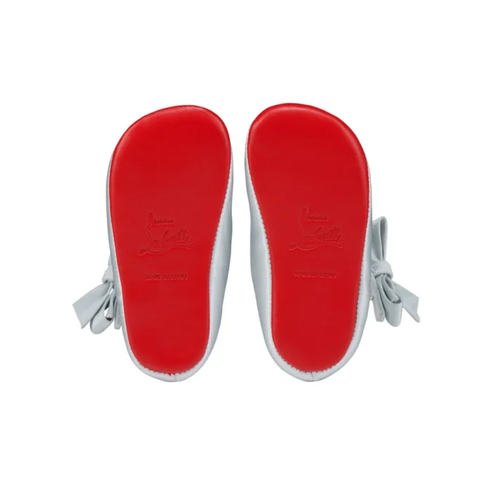 Lou Babe – Ballerine – Raso crepe – Blu pastello – Neonato Lou Babe – Ballerine – Raso crepe – Blu pastello – Neonato