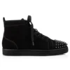 Lou Spikes – Sneakers alte – Pelle scamosciata e borchie – Nero – Uomo Lou Spikes – Sneakers alte – Pelle scamosciata e borchie – Nero – Uomo