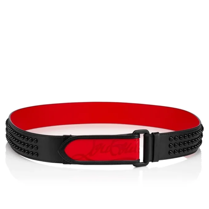 Loubi – Cintura – Pelle di vitello e borchie – Nero Loubi – Cintura – Pelle di vitello e borchie – Nero
