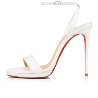 Loubi Queen – Sandali da 120 mm – Pelle di agnello nappa – Bianco Loubi Queen – Sandali da 120 mm – Pelle di agnello nappa – Bianco