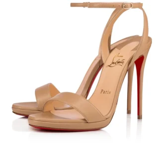 Loubi Queen – Sandali da 120 mm – Pelle nappa – Nude 1 – Donna