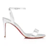 Loubigirl – Sandali con cinturini da 85 mm – Pelle iridescente – Argento – Donna Loubigirl – Sandali con cinturini da 85 mm – Pelle iridescente – Argento – Donna