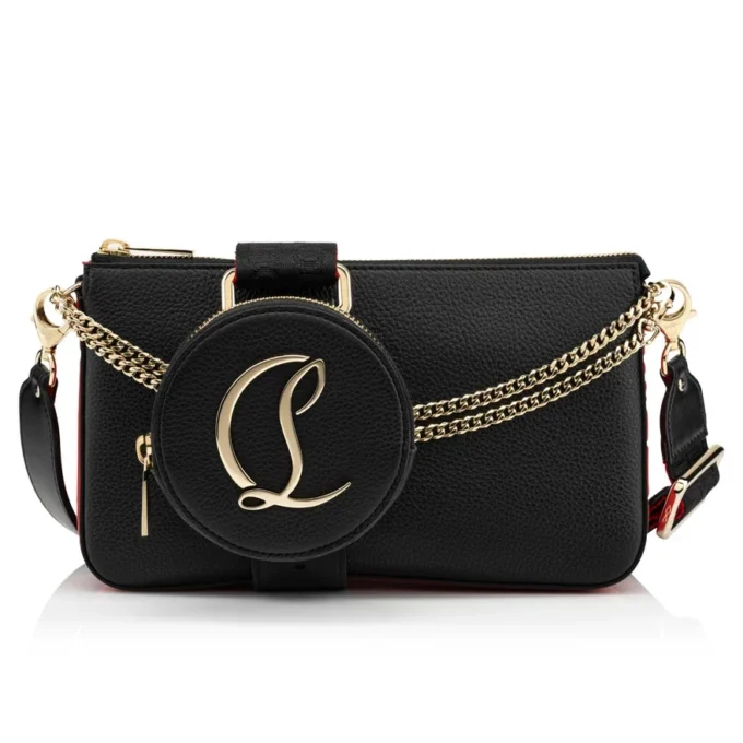 Loubila – Borsa a tracolla – Pelle di vitello martellata e pelle di vitello liscia – Nero Loubila – Borsa a tracolla – Pelle di vitello martellata e pelle di vitello liscia – Nero