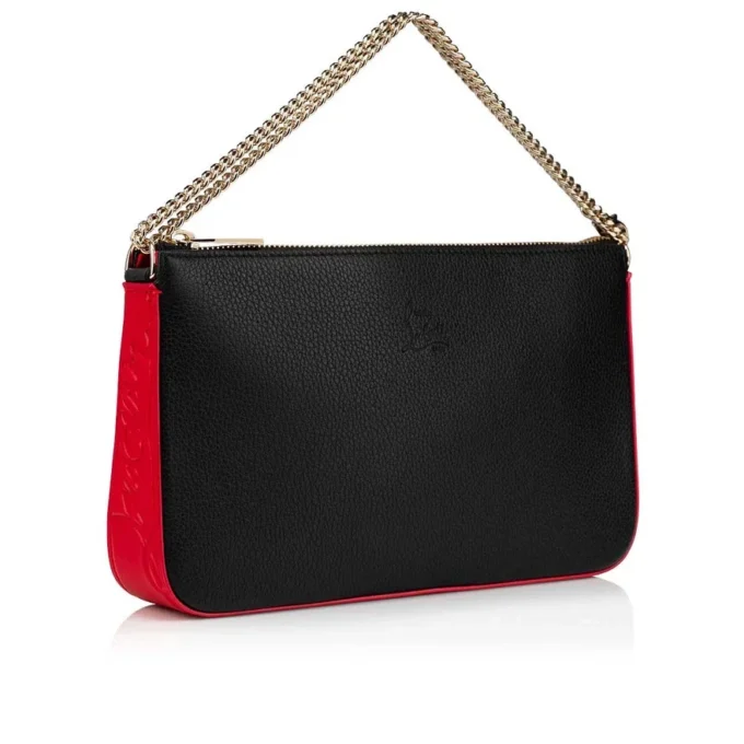 Loubila – Borsa a tracolla – Pelle di vitello martellata e pelle di vitello liscia – Nero Loubila – Borsa a tracolla – Pelle di vitello martellata e pelle di vitello liscia – Nero