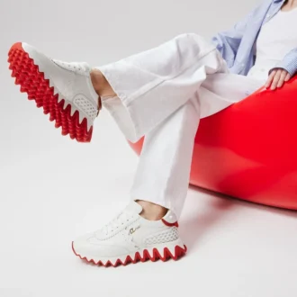 Loubishark – Sneakers – Pelle di vitello e neoprene – Bianco – Donna Loubishark – Sneakers – Pelle di vitello e neoprene – Bianco – Donna