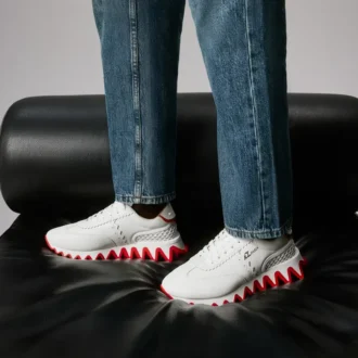 Loubishark – Sneakers – Pelle di vitello, neoprene e gomma – Bianco – Uomo Loubishark – Sneakers – Pelle di vitello, neoprene e gomma – Bianco – Uomo