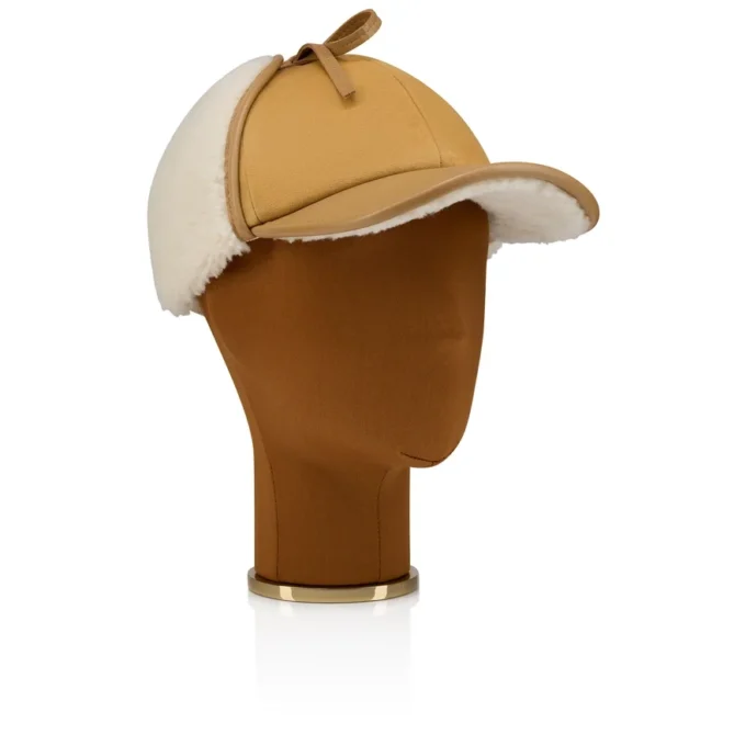 Loubiwood – Cappellino – Pelle di agnello nappa e shearling – Beige Loubiwood – Cappellino – Pelle di agnello nappa e shearling – Beige
