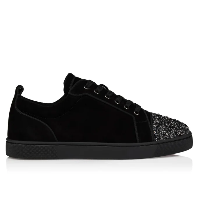 Louis Jr P Perla – Sneakers – Pelle di vitello scamosciata e strass – Nero – Uomo Louis Jr P Perla – Sneakers – Pelle di vitello scamosciata e strass – Nero – Uomo
