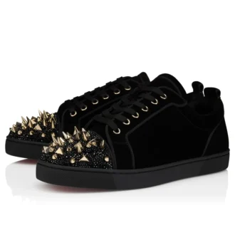 Louis Junior P Pik Pik Strass – Sneakers – Pelle di vitello scamosciata – Nero – Uomo Louis Junior P Pik Pik Strass – Sneakers – Pelle di vitello scamosciata – Nero – Uomo