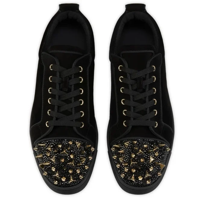 Louis Junior P Pik Pik Strass – Sneakers – Pelle di vitello scamosciata – Nero – Uomo Louis Junior P Pik Pik Strass – Sneakers – Pelle di vitello scamosciata – Nero – Uomo