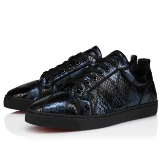 Louis Junior – Sneakers – Patchwork in pelle di serpente d’acqua – Nero – Uomo