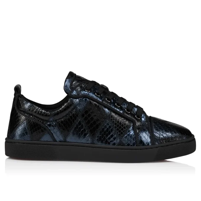 Louis Junior – Sneakers – Patchwork in pelle di serpente d’acqua – Nero – Uomo