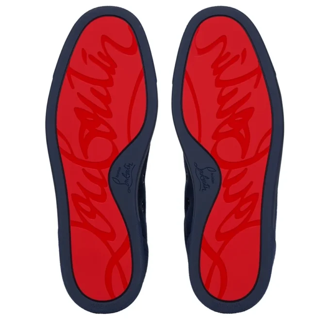 Louis Junior Spikes – Sneakers – Pelle di vitello scamosciata e borchie – Zaffiro – Uomo