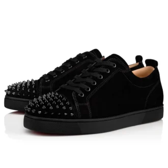 Louis Junior Spikes – Sneakers – Pelle di vitello scamosciata – Nero – Uomo