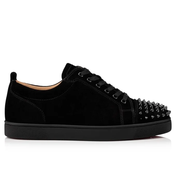 Louis Junior Spikes – Sneakers – Pelle di vitello scamosciata – Nero – Uomo