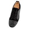 Louis Junior Strass – Sneakers – Pelle di vitello scamosciata e strass – Nero – Uomo