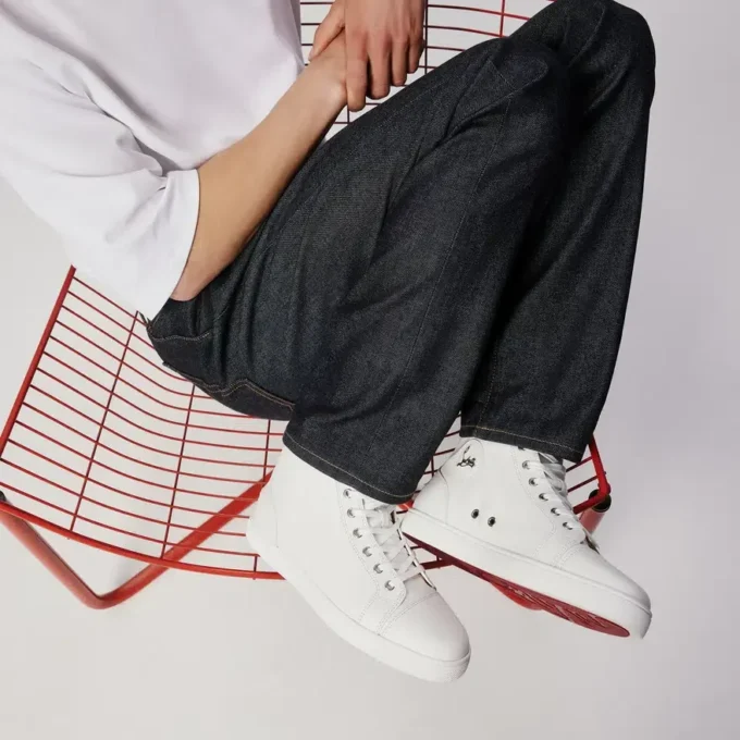 Louis – Sneakers alte – Pelle di vitello – Bianco – Uomo Louis – Sneakers alte – Pelle di vitello – Bianco – Uomo